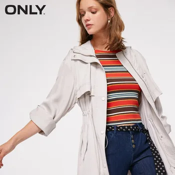 

ONLY Women's Loose Fit Hood Drawstring Wind Coat | 118336554