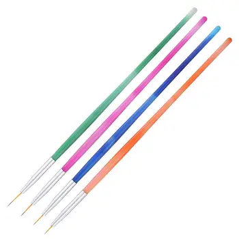 

4Pcs Mixed Color Nail Art Drawing Brush Painting Pens Stripes Lines Liner