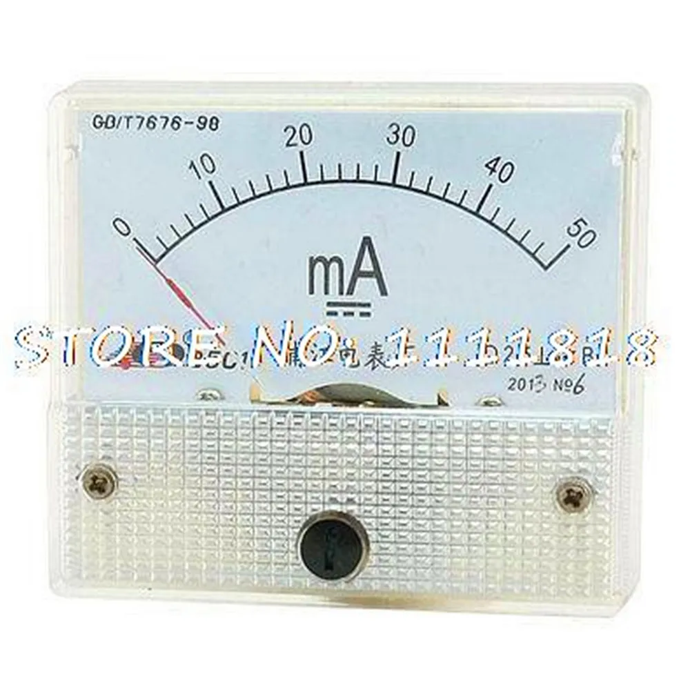 85C1 DC 0 50mA Class 2.5 Analog Amperemeter Ampere Panel Meter Gaugein