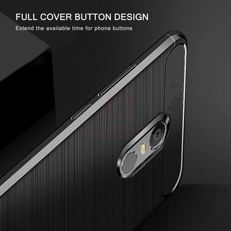 For Xiaomi Redmi 5 Plus Case Carbon Xiaomi Redmi 5 Case Brushed TPU Silicone Protective Back Cover Shockproof for xiami Redmi5