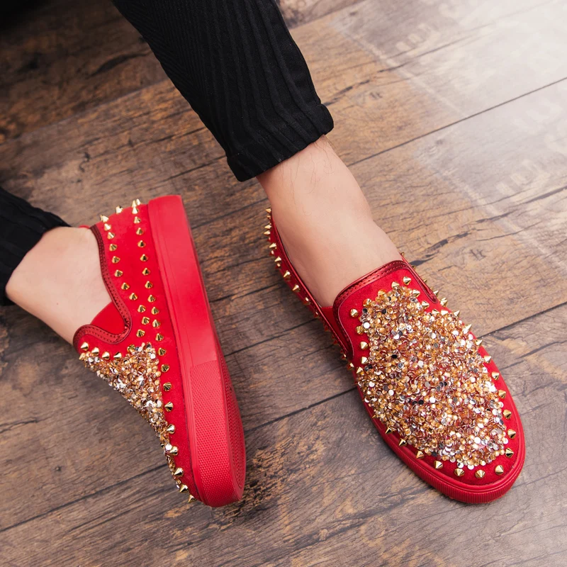 designer rivets leather shoes men luxury brand spiked male footwear rhinestones fashion dress wedding studded oxfords for men (11)