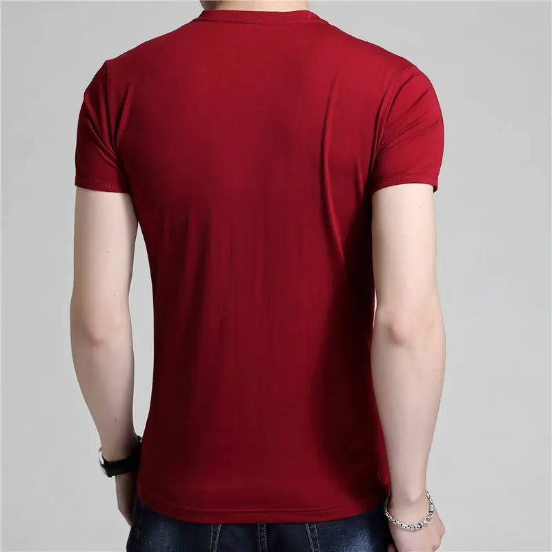COODRONY Футболка мужская брендовая одежда Новая летняя футболка с коротким рукавом мужская повседневная универсальная хлопковая Футболка с v-образным вырезом майка S7602