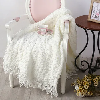 

Solid color Chenille sofa blanket,Christmas snowflake blanket,Home decorative blanket.130X160cm