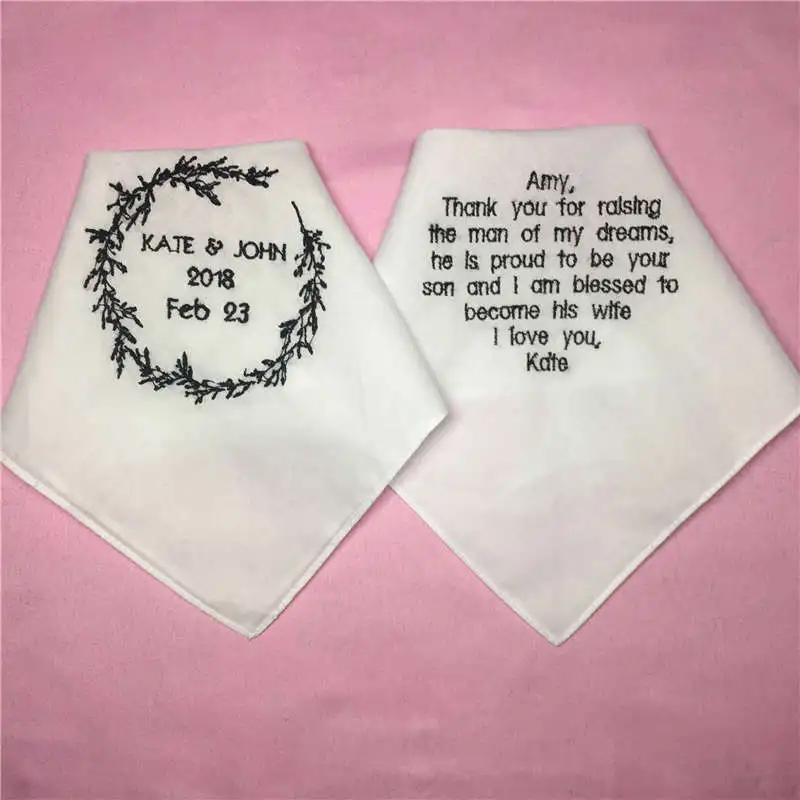 wedding handkerchief for mom