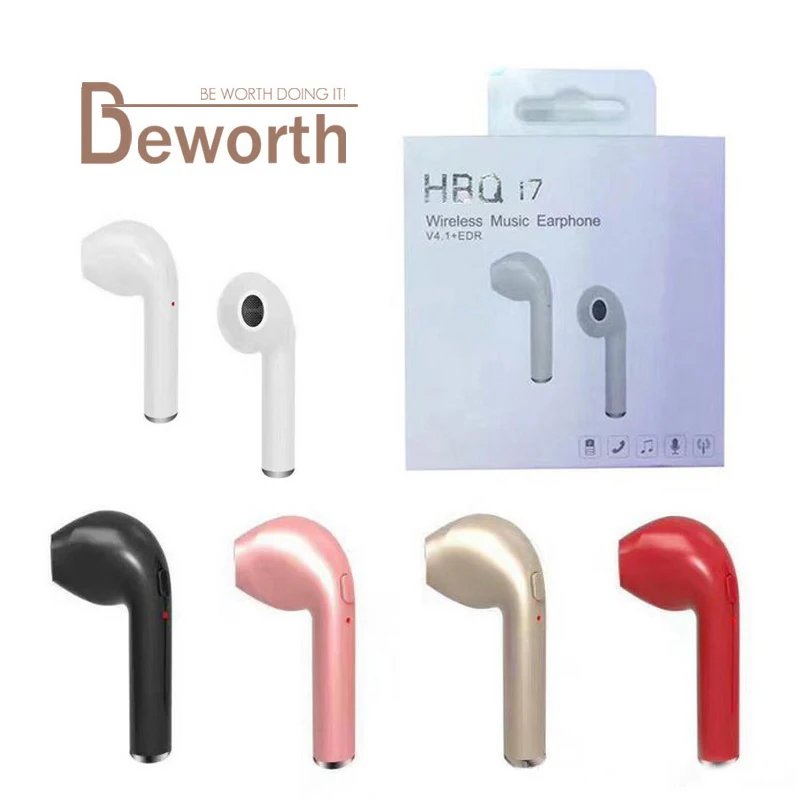 

NEW HBQ I7 Mini Bluetooth Earphones Earbud Single Wireless Invisible Headphones Headset With Mic Stereo Earphone in ear