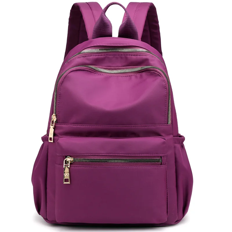 

Casual Oxford Women Backpack Black Waterproof Nylon School Bags For Teenage Girls Fashion Travel Backpack Tote Mochila