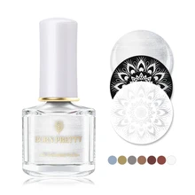 BORN PRETTY Earth Tone серия стемпинг ногтей покрытие 6 мл коричневый желтый синий лак для ногтей