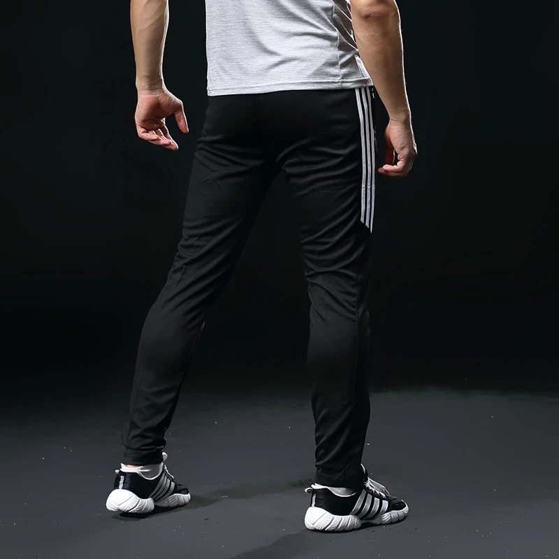 Sport Pants Men With Zipper Pockets Running pants Football Soccer Training Pants Fitness jogging Elasticity Sport Trousers 318