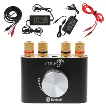 

1Set 2x50W Mini Bluetooth Digital Amplifier HiFi Stereo Amp Home Audio Power Supply Adapter Converter