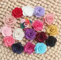 1.0 นิ้ว 22 สีผ้า Burlap ดอกไม้ Rosettes, DIY ผ้าสำหรับอุปกรณ์เสริมผมเด็ก Headbands 300 ชิ้น/ล็อต