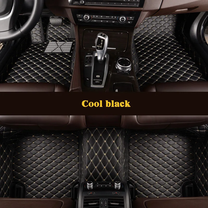 HLFNTF пользовательские автомобильные коврики для Jaguar все модели XE XF XJ F-PACE F-TYPE бренд фирма мягкая автомобильные аксессуары авто коврик - Название цвета: cool black
