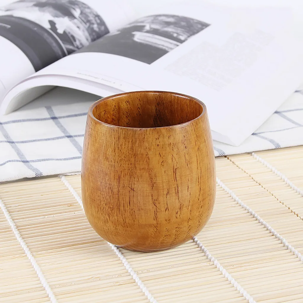 Небольшой ручной работы из натурального массива дерева чайная чашка Деревянная Вино кофе кружка для питьевой воды