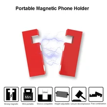 

Universal Magnetic Phone Holder Portable Mini Bracket Stand Holder for iPhone X 8 Plus Samsung S9+ S8 Note 9 Xiaomi Mi8 SE MIX2S