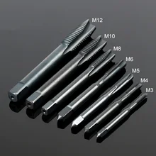 7PCS Nitride High Speed Steel Thread Metric Plug Tap Drill Bits HSS6542 Spiral Pointed Tap Machine Hand Screw Thread Taps Set