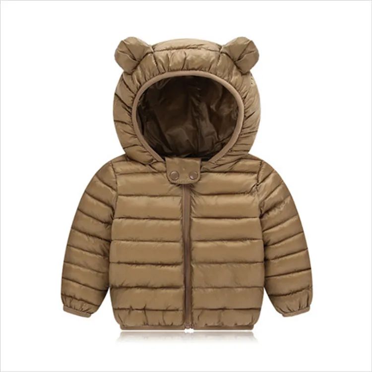Fanfiluca Toddler Coat Black Hooded Warm Winter Coat Girls Cotton Waistcoat Infant For Baby Boy Jacket Kids Parka Outerwear009