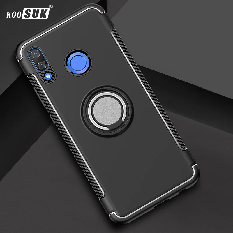 

Huawei Y9 2019 Case Cover Armor Full Protection Ring Magnetism Holder Shockproof TPU+PC sfor Huawei Y9 2019 Car Shell Funda Capa