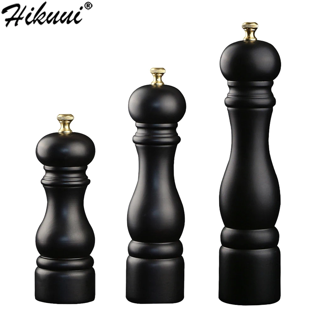 

Classic Kitchen Wood Salt Pepper Mill Manual Wooden Peper Grinder Porcelain Core Salt Grinder Kitchen BBQ Pepper Mills