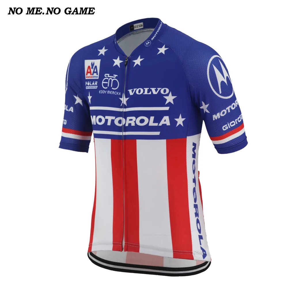 Новинка Лето Pro американская команда издание ретро Велоспорт Джерси Мужская одежда для велосипедных гонок MTB велосипед Джерси удобный/быстросохнущий