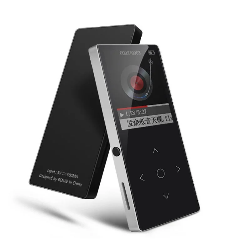 Тонкие MP3 плееры BENJIE 8 мм с Bluetooth и ремешком на руку ГБ сенсорные клавиши без потерь