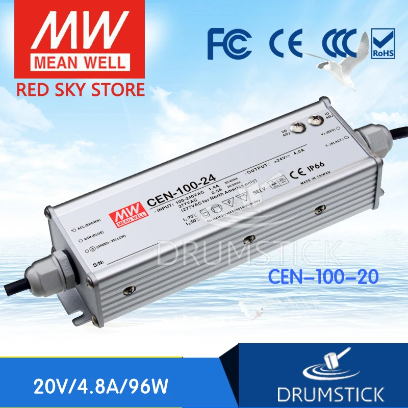 

MEAN WELL CEN-100-20 20V 4.8A meanwell CEN-100 20V 96W Single Output LED Power Supply
