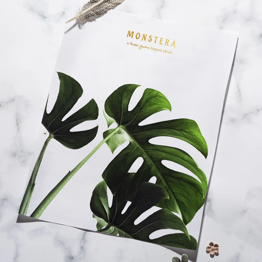 Настенная картина Monstera с зелеными цитатами постеры и принты на холсте в