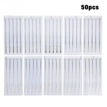

50pcs Assorted Disposable Stainless Steel Sterilized Tattoo Needles Mixed 10sizes 3RL / 5RL / 7RL / 9RL / 5RS /5M1 / 7M1 / 9M1
