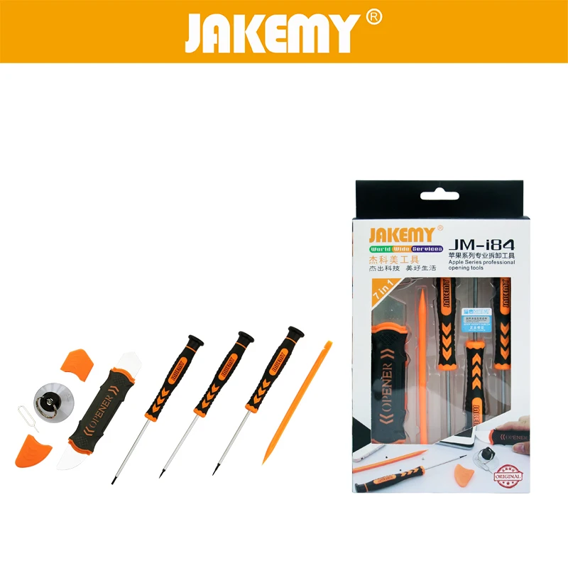 JAKEMY 7 in 1 Professional Spudger Pry Opening Tool Kit Screwdriver Tools for iPhone iPad Tablet Repair Hand Tools Sets