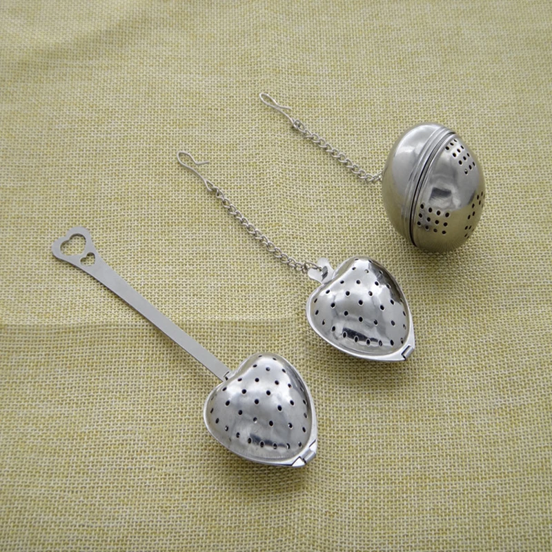 

1pc Stainless Steel Tea Filter Infuser Spoon Tea Leaves Strainers Mesh Ball Seasoning Heart Shape Office Kitchen Gadgets