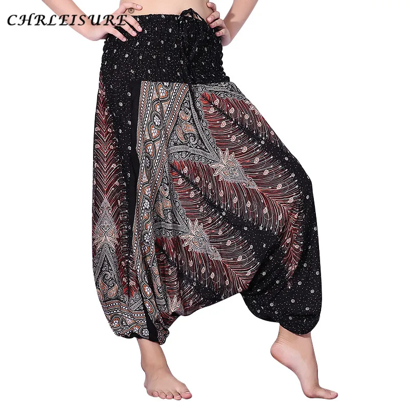 CHLEISURE 13 Colors Summer Beach Bohemian Cross Pants Women High Waist