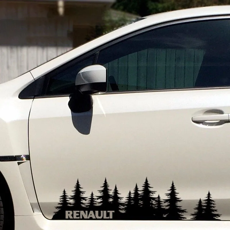2 шт для renault пользовательские дерево лес виниловая наклейка графическая