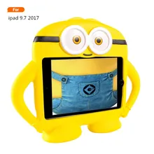 Детский Чехол для ipad Pro 9,7/Air/Air2 дети Миньоны EVA ударопрочный сверхмощный пенопластовый чехол-подставка для ipad 9,7 дюймов /
