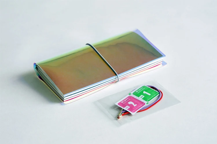 MaoTu Модный Лазерный цветной ПВХ журнал для путешествий, Подарочный блокнот, дневник, блокнот, блокнот, записная книжка, пустая бумага, канцелярские принадлежности
