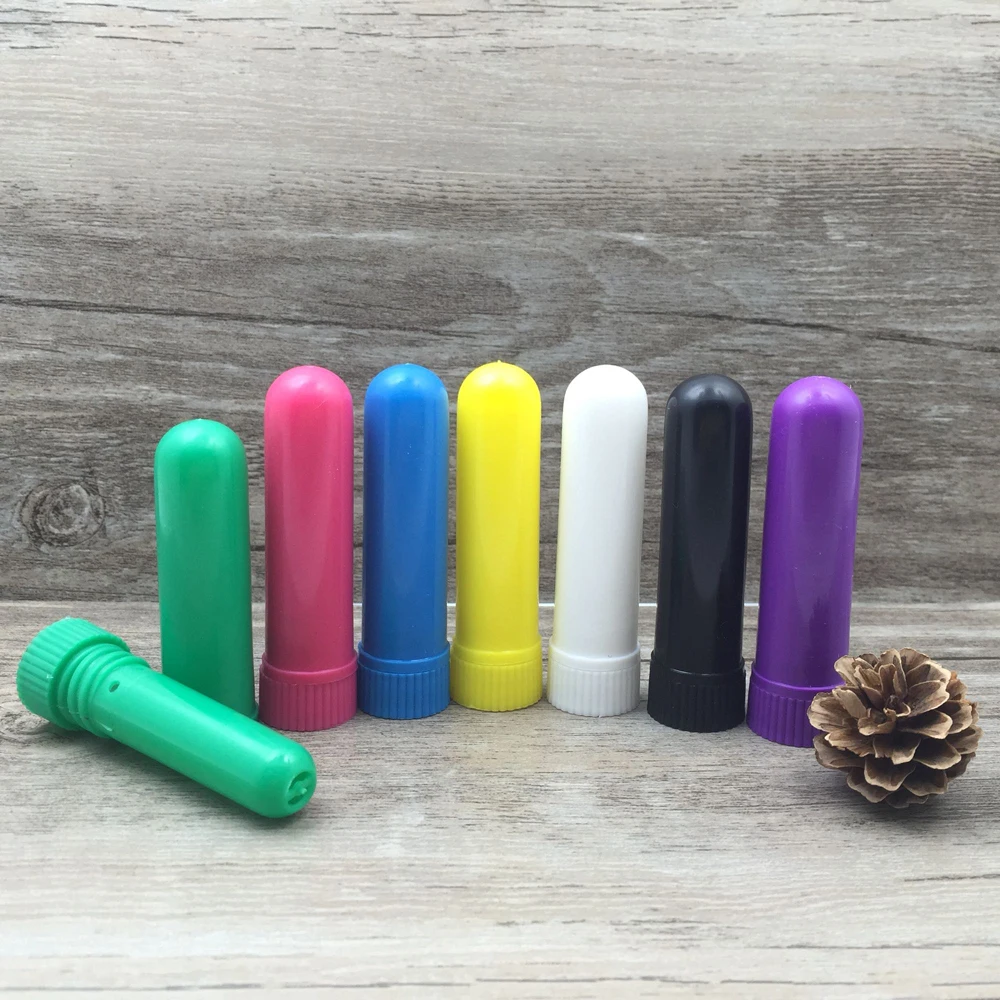 7pcs/lot Essential Oil Aromatherapy Blank Nasal Inhaler Tubes Colored