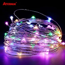 200 светодиодный s Солнечный светодиодный медный струнный свет 10/20 метров IP65 водонепроницаемый Рождественский Сказочный свет Новогодняя гирлянда наружная садовая лужайка