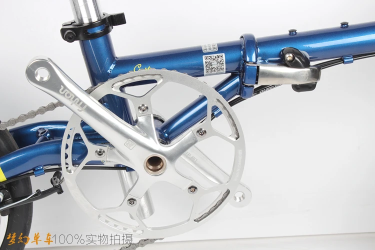 Top Ultra-light 9-speed chrome-molybdenum steel folding bike High quality Cost-effective bicycle Retro travel driving leisure BMX 5