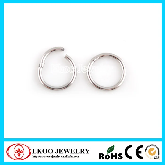 316L хирургический стальной шарнирный сегмент серьги-гвоздики 1,2*8 мм Лот из 10 шт ювелирные изделия для тела