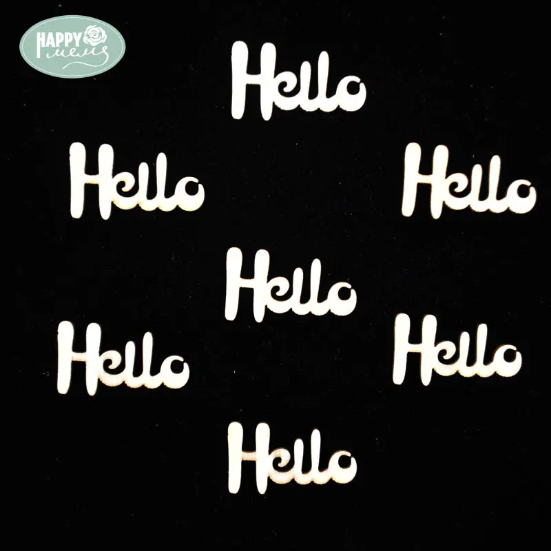 Happymems деревянные буквы Hello 24 шт./лот настенные наклейки украшения скрапбукинг
