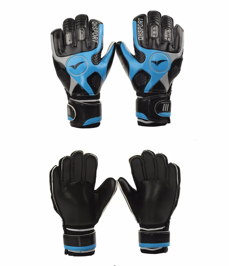 2017 Men Soccer Goalkeeper Gloves Wearable Slip Resistant Football Keeper Latex Goalie Gloves Professional Double Protection 2