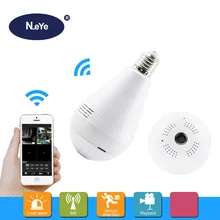 3MP Bulb Light Camera WiFi Panoramic IP Security Surveillance with IR Motion Detection Night Vision Two-Way Audio for home cam 12 ir night vision weatherproof surveillance security camera with audio sound pal