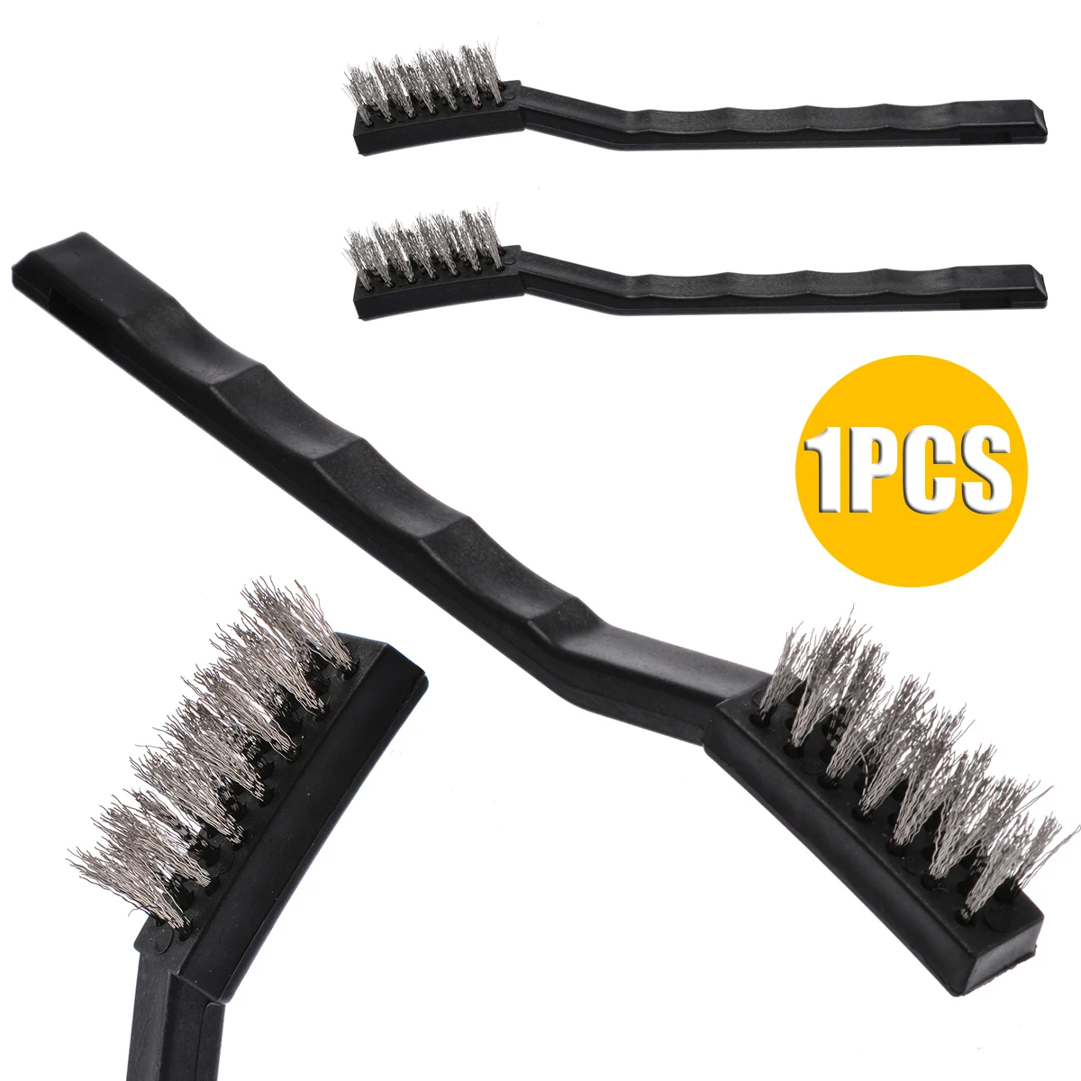 1Pc New Stainless Steel Wire Brush Multi Mini Tooth Brushes Strong Rust Scrub Remover Household Cleaning Tools