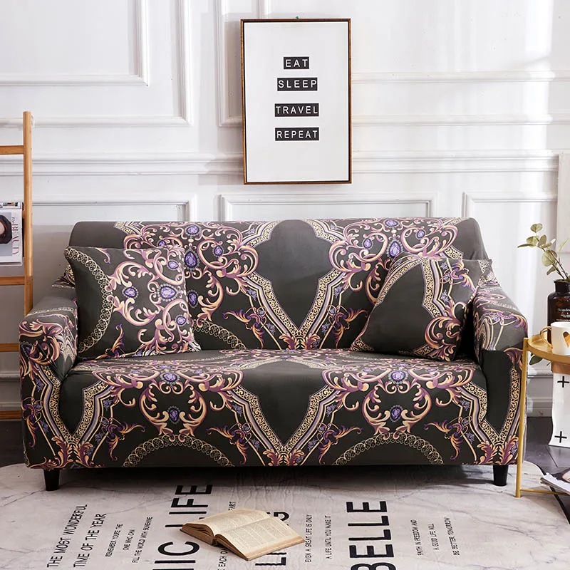 

All-inclusive Sofa Cover European Printing Anti-dirty Sectional Couch Cover Corner Slipcovers capa de sofa 1/2/3/4-seater
