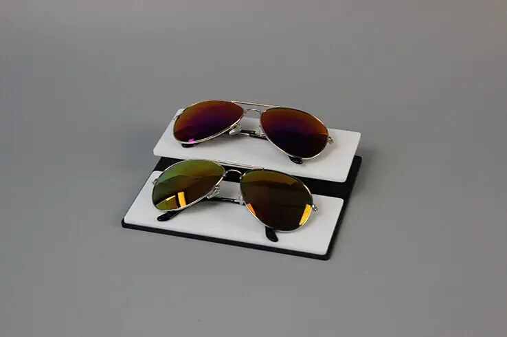 2 Pairs Acrylic Sunglasses Show Stand Holder Countertop Rack