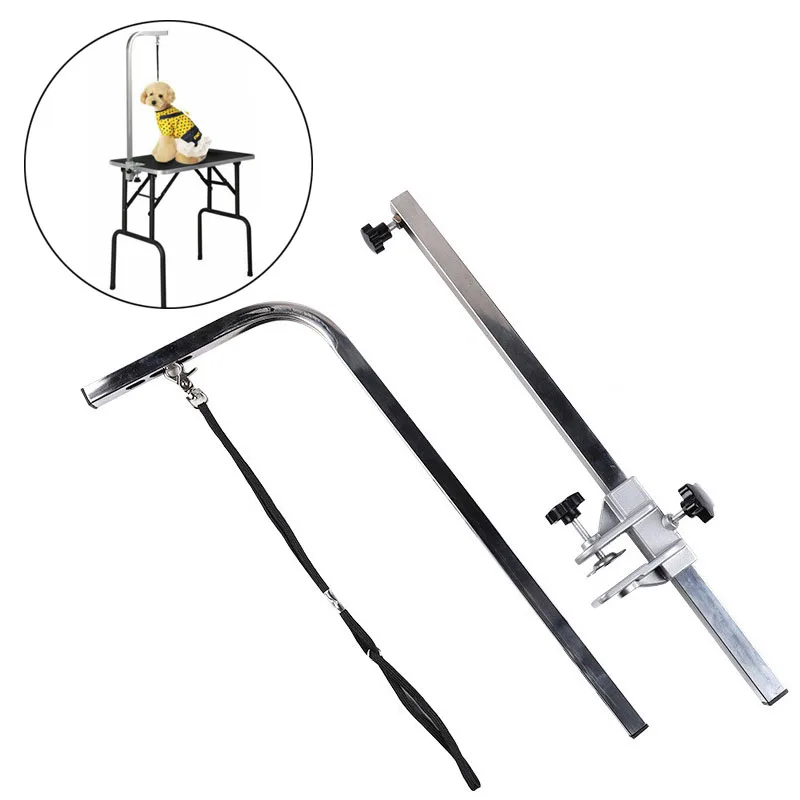 

Adjustable Pets Suspension Grooming Bracket with sling Adjustable Metal Table Arm Support Dog cat Holder for Bath Desk