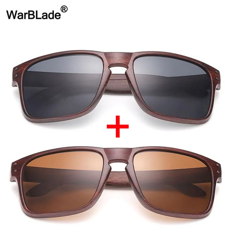 WarBLade Модные мужские солнцезащитные очки бамбуковые деревянные брендовый дизайн