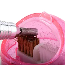 Ногтей сверла Тематические товары про рептилий и земноводных Кисточки коробка Портативный металл и Пластик Кисточки внутри для Электрические маникюрные дрели Очищение Дизайн ногтей инструмент