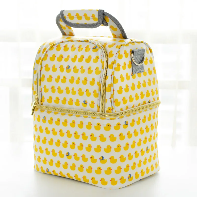 Baby Insulation Breast Milk Bags Fox Double Layer Waterproof Mummy Feeding Milk Food Fruit Storage Shoulder Bag Warm Tote BB5108 (12)