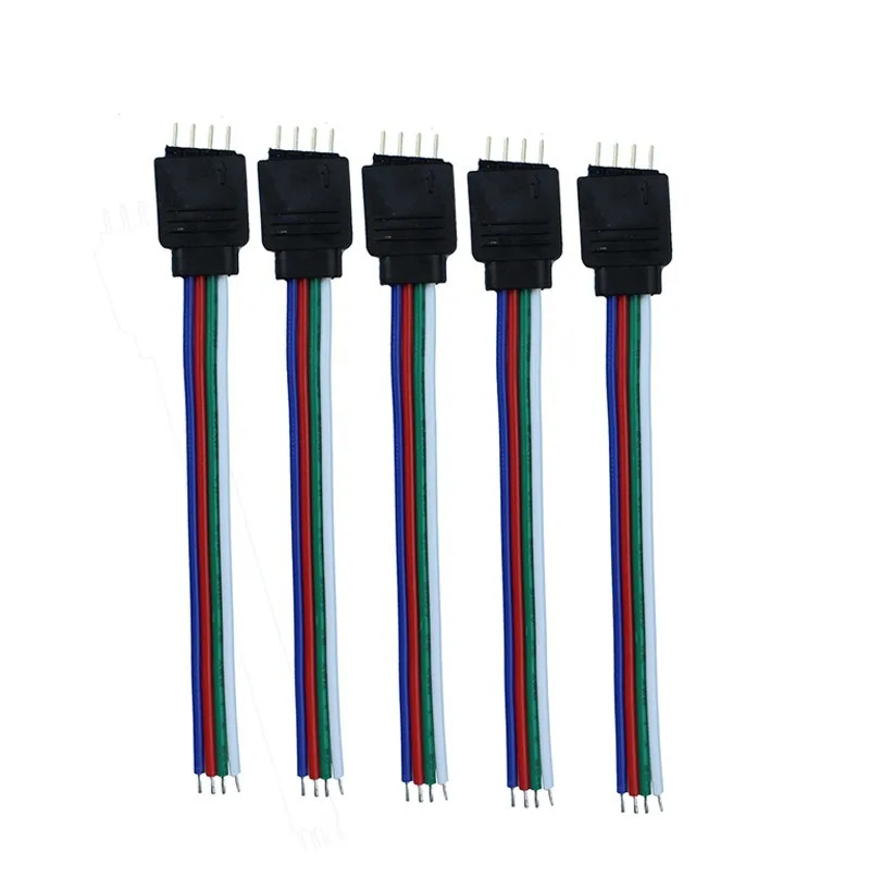 RGB 4pin разъем кабель провода для RGB светодиодный полосы 4-контактный светодиодный кабель для RGB светодиодный контроллер