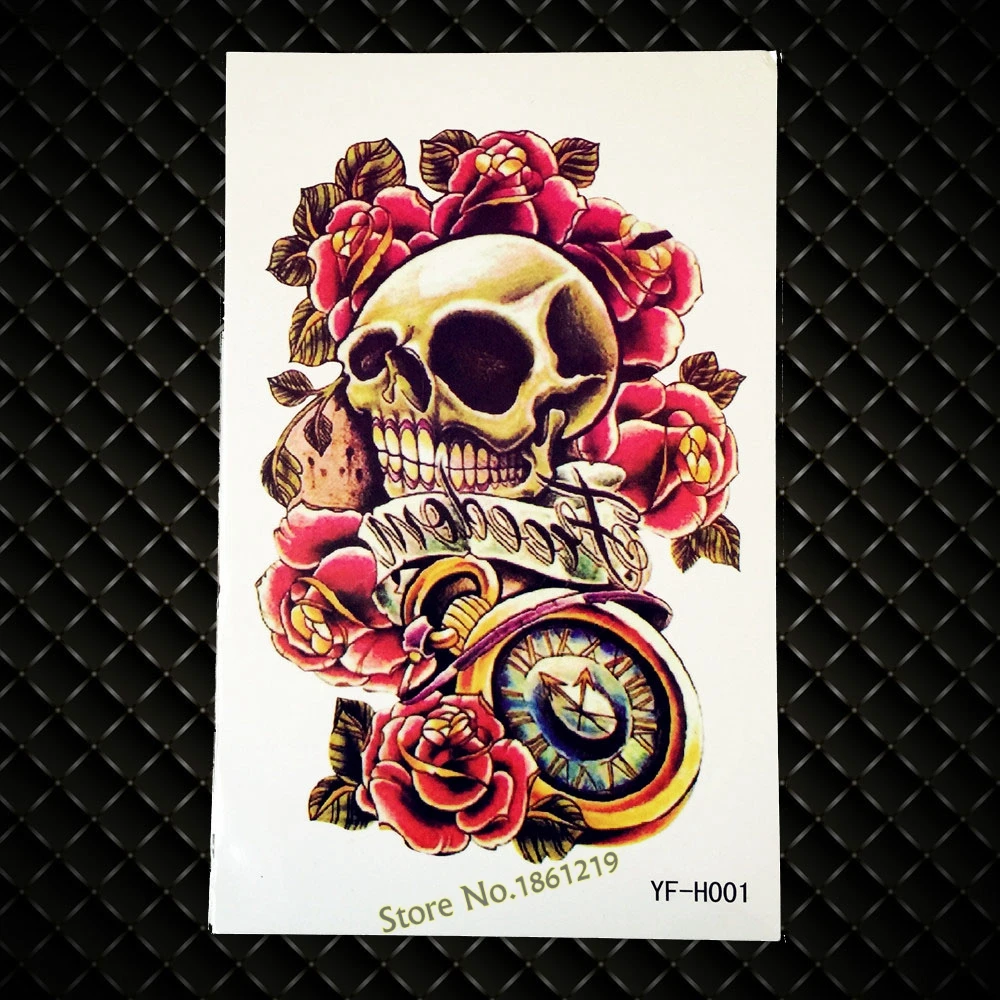 Imperméable à Leau Mort Crâne Faux Flash Temporaire