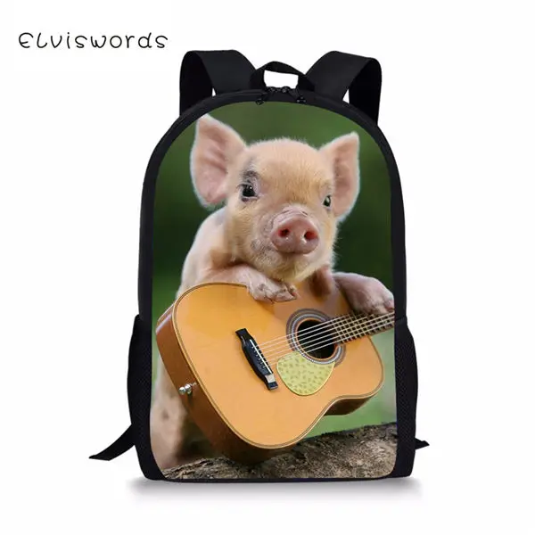 ELVISWORDS детский модный рюкзак с рисунком маленьких свиней, детская школьная сумка, Kawaii, школьные сумки для малышей с животными, женские рюкзаки - Цвет: CDWX3538C