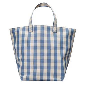 

Women Handbag 2019 New Simple Lattice Patterned Bag With Large Capacity Hand-held Shopping Bag Total Bag